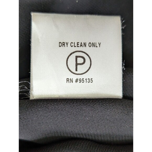 Lafayette 148 Silk Blouse Womens M Black Gold Stripe Sleeveless Bow Luxury - Picture 9 of 11